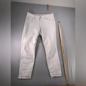 Women’s Loft Curvy Skinny White Jean Size 31/12 #829